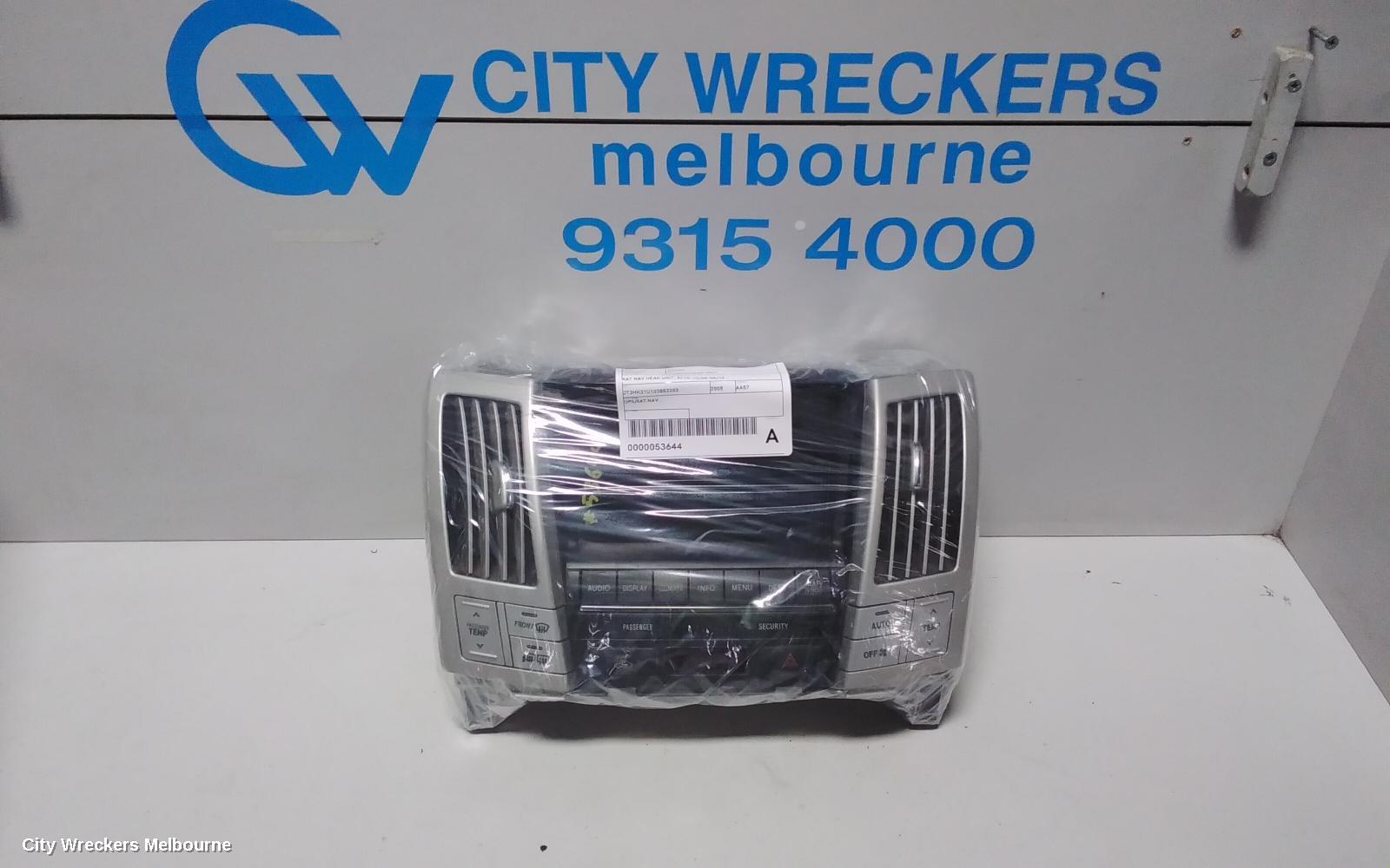 LEXUS RX SERIES RADIO/CD/DVD/SAT/TV, SAT NAV HEAD UNIT, AL10, 12/2008 - 08/2015
