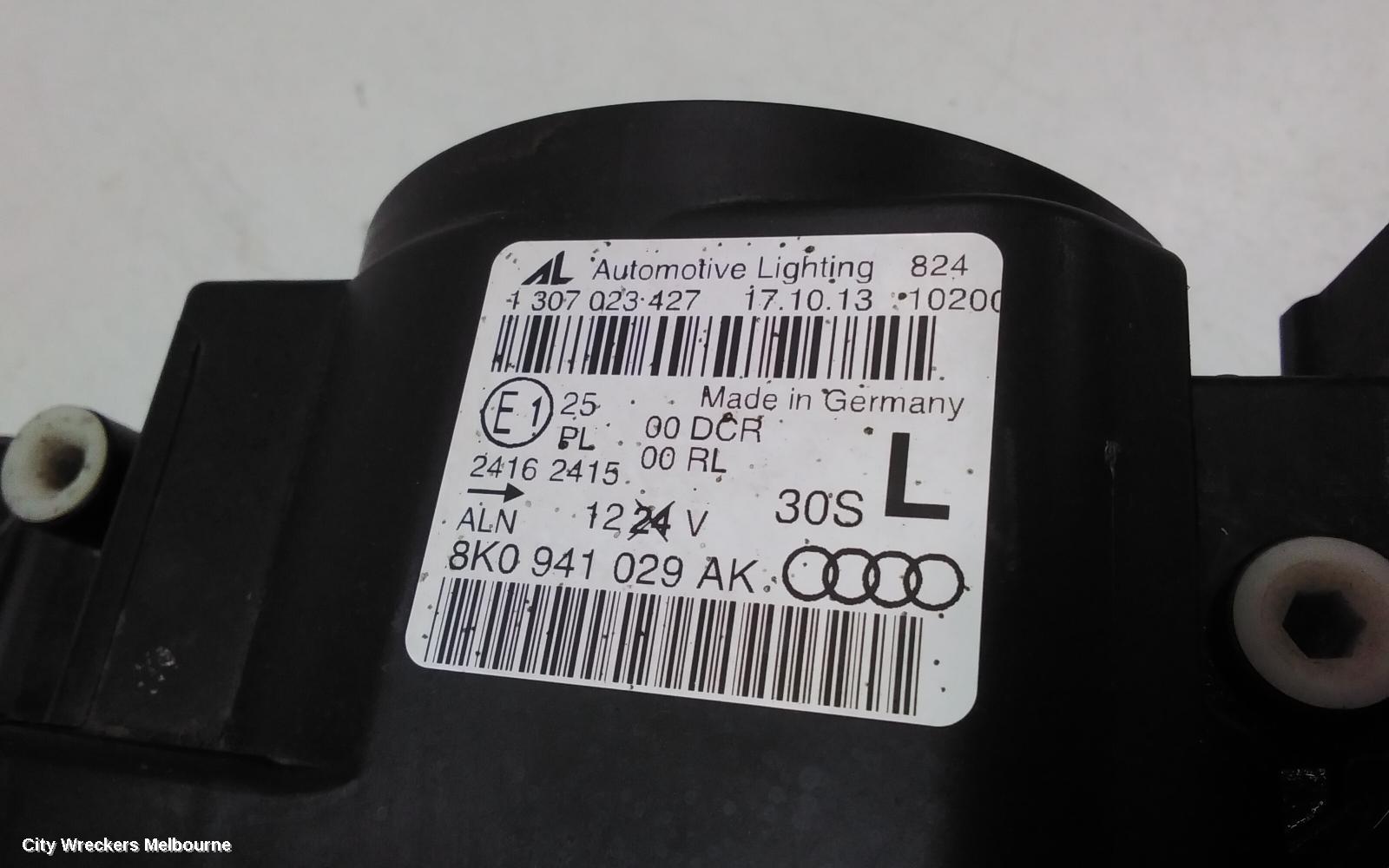 AUDI A4 LEFT HEADLAMP, B8 8K, XENON-ADAPTIVE TYPE, 02/2008 - 06/2012