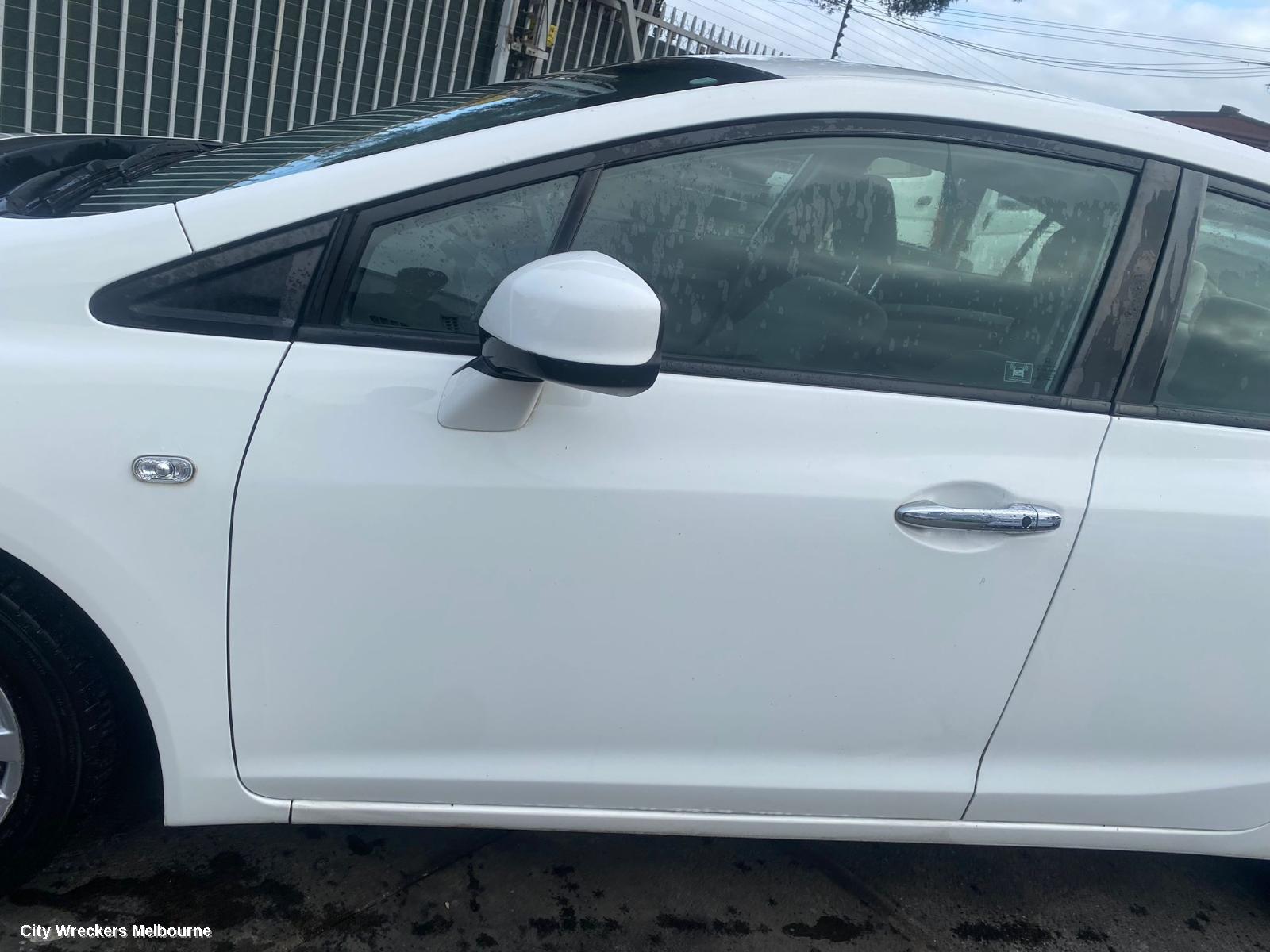 HONDA CIVIC LEFT FRONT DOOR, 9TH GEN, SEDAN (VIN JHMFB/MRHFB), 02/2012 - 04/2016