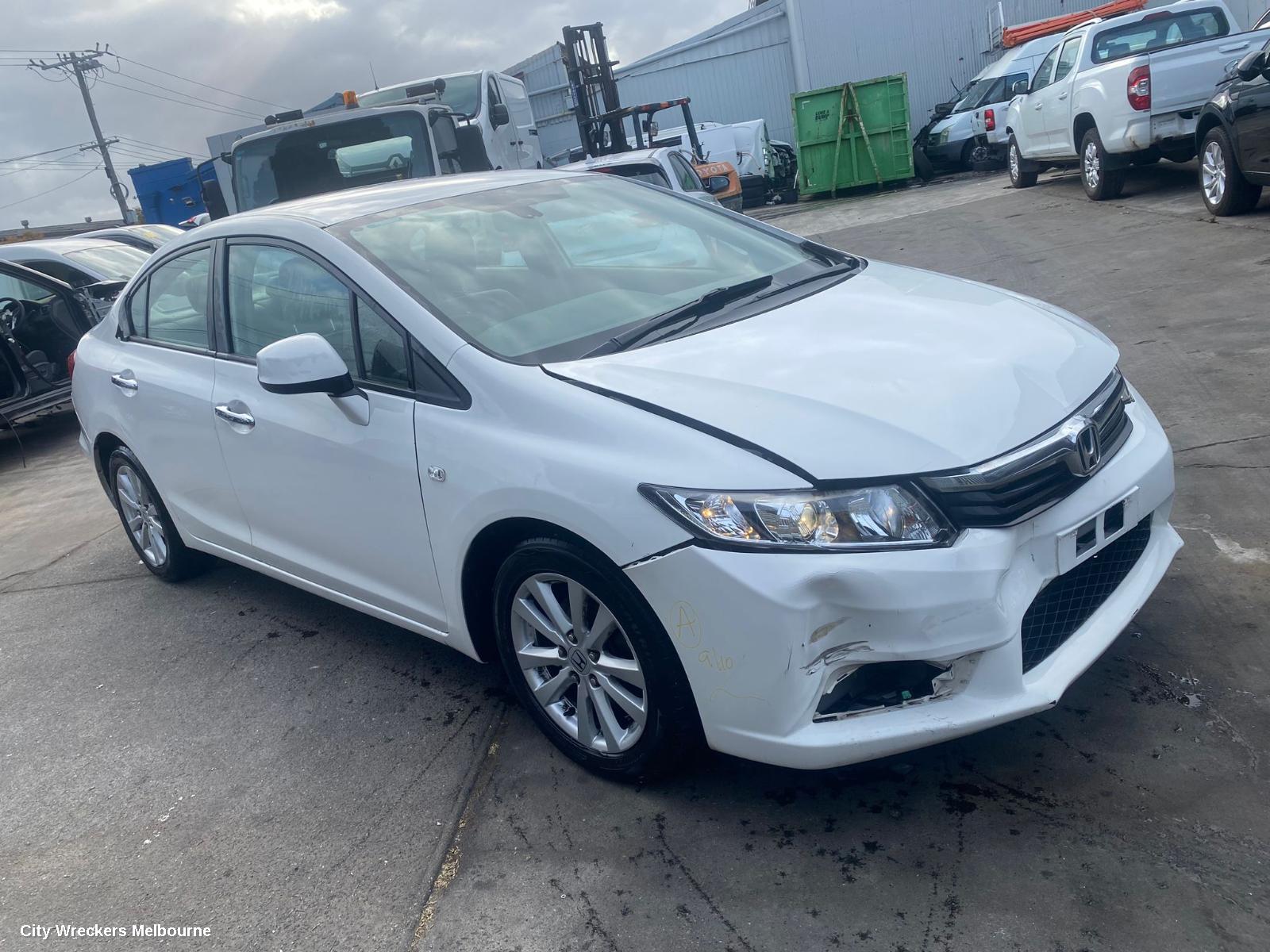 HONDA CIVIC LEFT FRONT DOOR, 9TH GEN, SEDAN (VIN JHMFB/MRHFB), 02/2012 - 04/2016