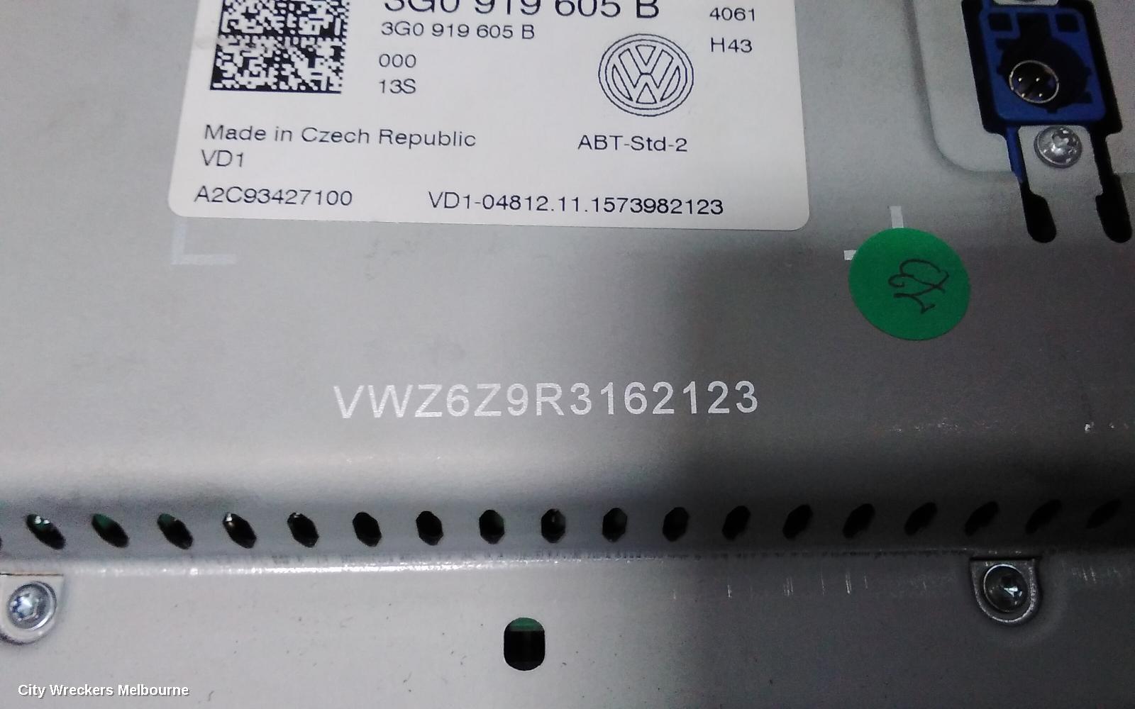 VOLKSWAGEN GOLF RADIO/CD/DVD/SAT/TV, STEREO MISC, GEN 7, 03/2013 - 03/2017