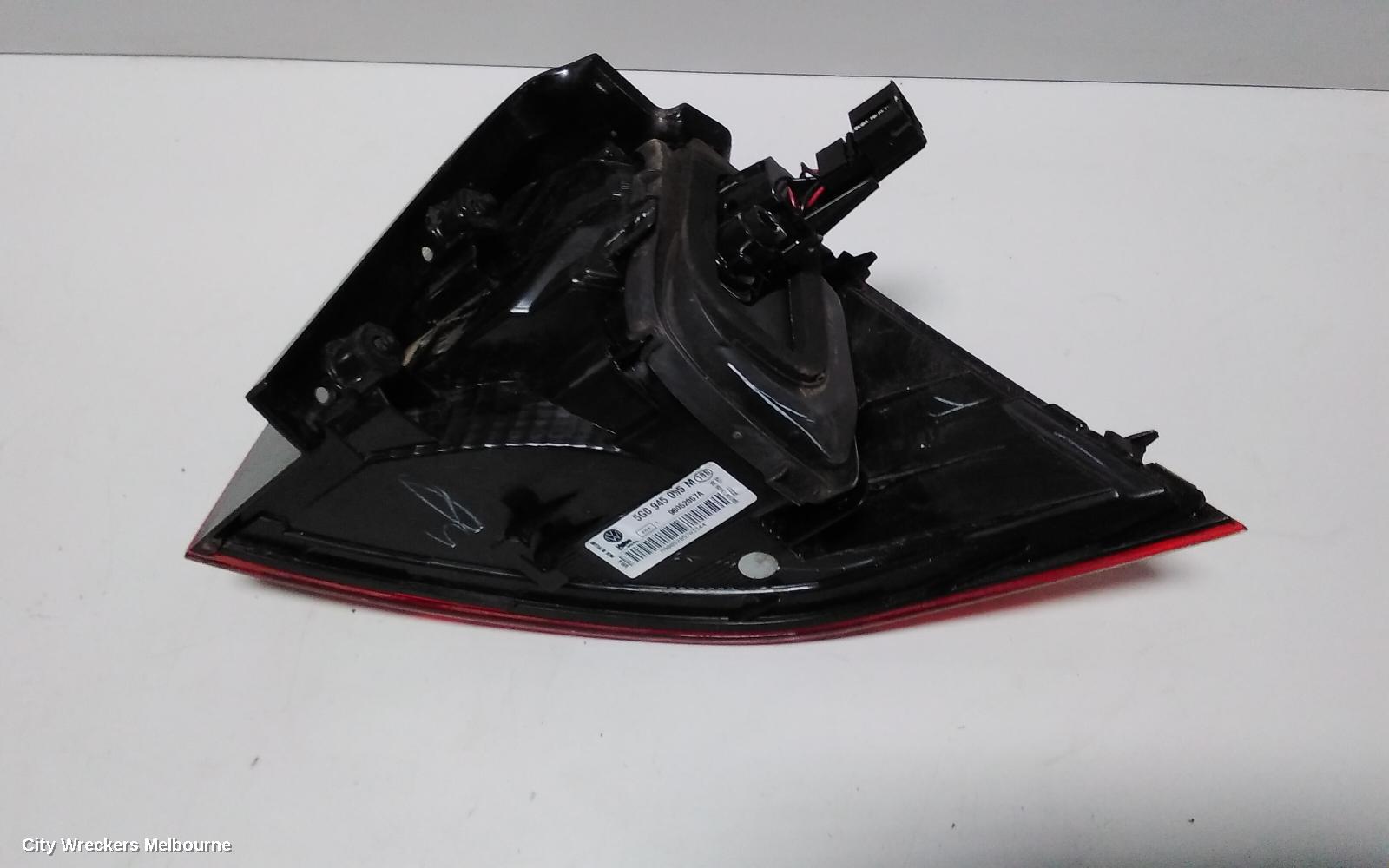 VOLKSWAGEN GOLF LEFT TAILLIGHT, GEN 7, HATCH, STANDARD, NON LED TYPE, 03/2013 - 03/2017