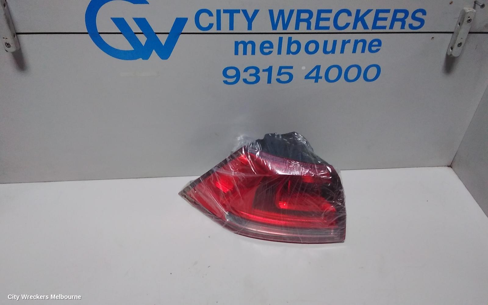 VOLKSWAGEN GOLF LEFT TAILLIGHT, GEN 7, HATCH, STANDARD, NON LED TYPE, 03/2013 - 03/2017