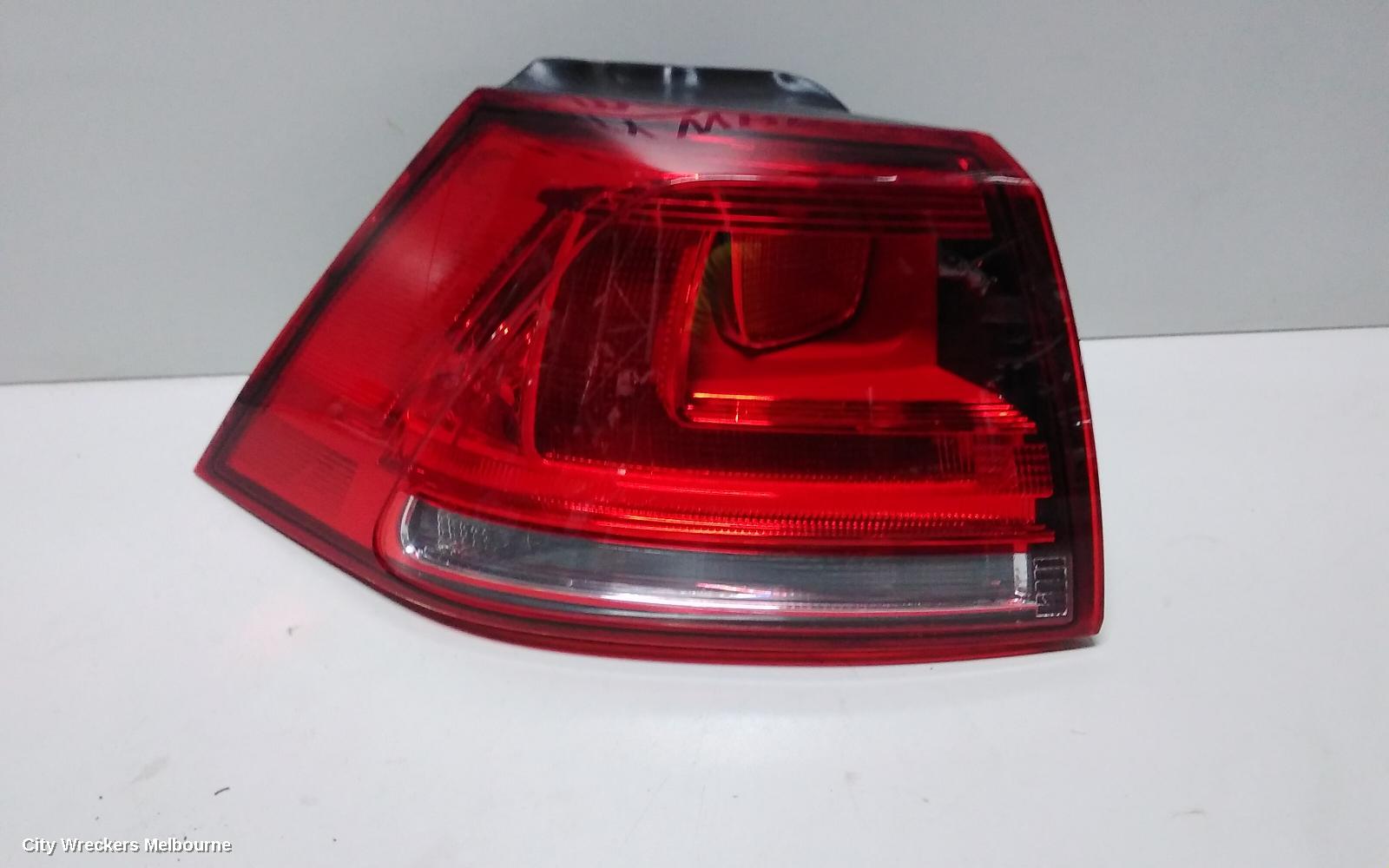 VOLKSWAGEN GOLF LEFT TAILLIGHT, GEN 7, HATCH, STANDARD, NON LED TYPE, 03/2013 - 03/2017