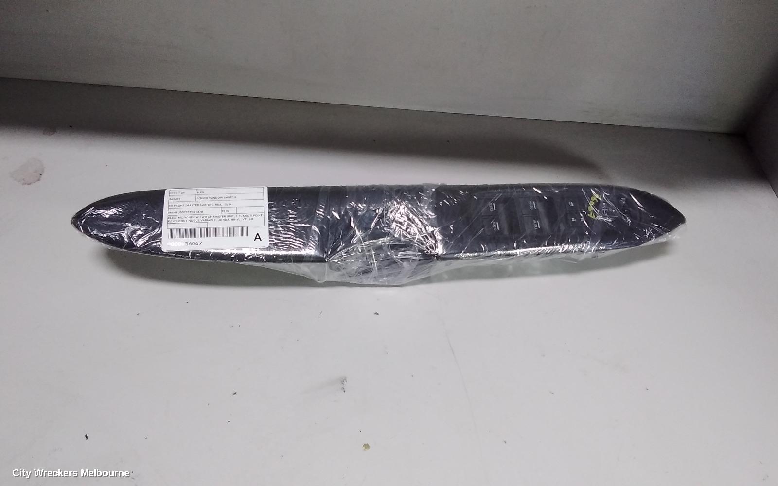 HONDA HRV PWR DR WIND SWITCH, RH FRONT (MASTER SWITCH), RU5, 12/2014 ONWARDS