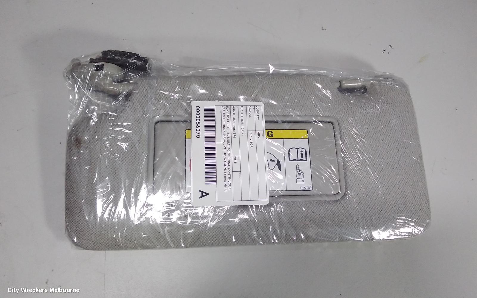 HONDA HRV SUNVISOR, RU5, LH SIDE, 12/2014 ONWARDS