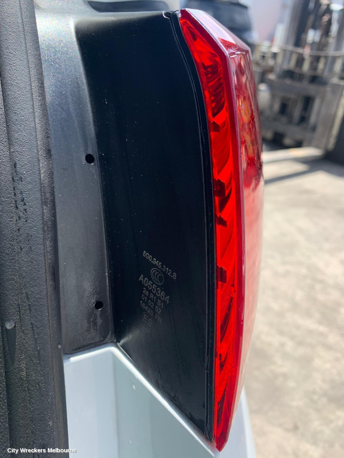VOLKSWAGEN GOLF RIGHT TAILLIGHT, GEN 7, HATCH, STANDARD/GTI/R-LINE, LED TYPE, 03/2017 - 08/2020