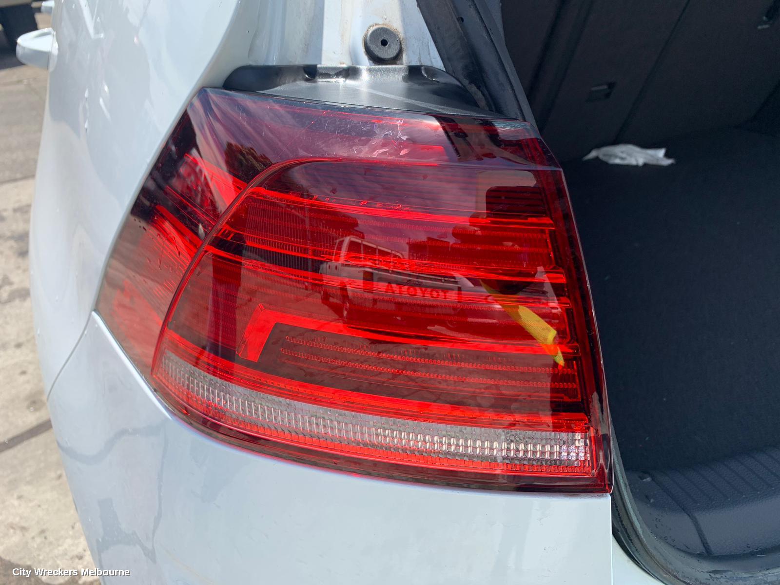 VOLKSWAGEN GOLF RIGHT TAILLIGHT, GEN 7, HATCH, STANDARD/GTI/R-LINE, LED TYPE, 03/2017 - 08/2020