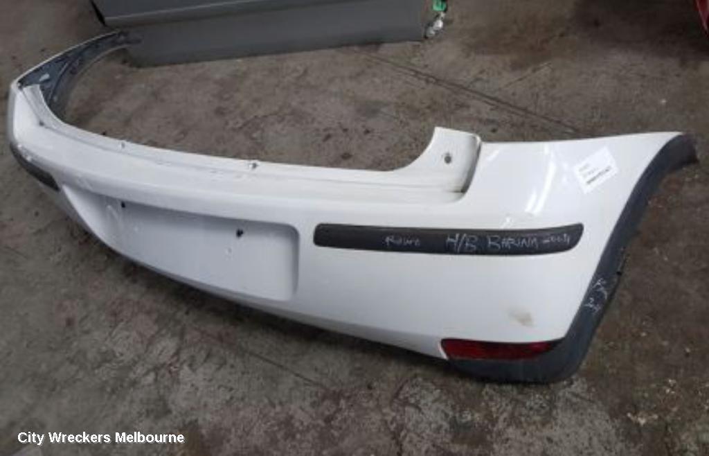 HOLDEN BARINA REAR BUMPER, BUMPER BAR, HATCH, LAST 8 DIGITS OF VIN IS FROM  44000001-, (REFLECTORS ON BOTTOM), XC, 03/2001 - 11/2005