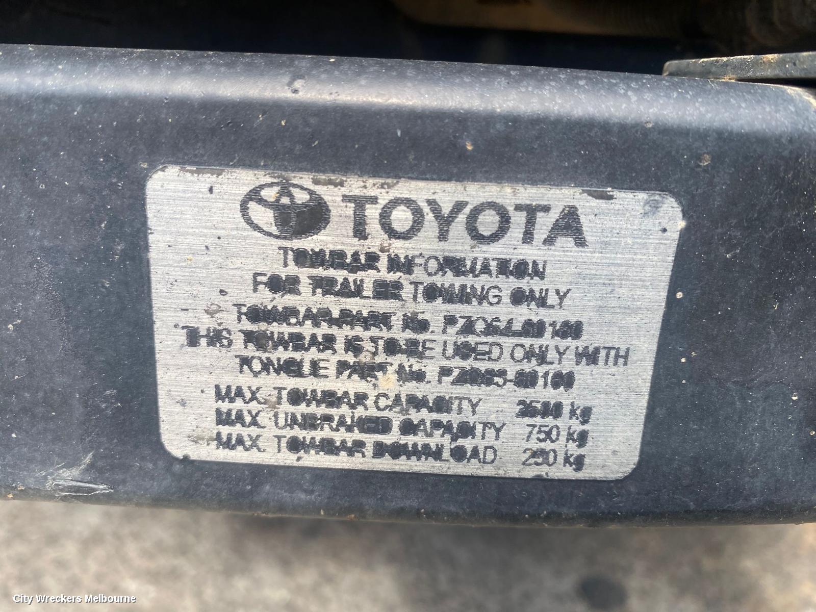 TOYOTA PRADO CALIPER, LH REAR, 120/20150 SERIES, 02/2003 ONWARDS
