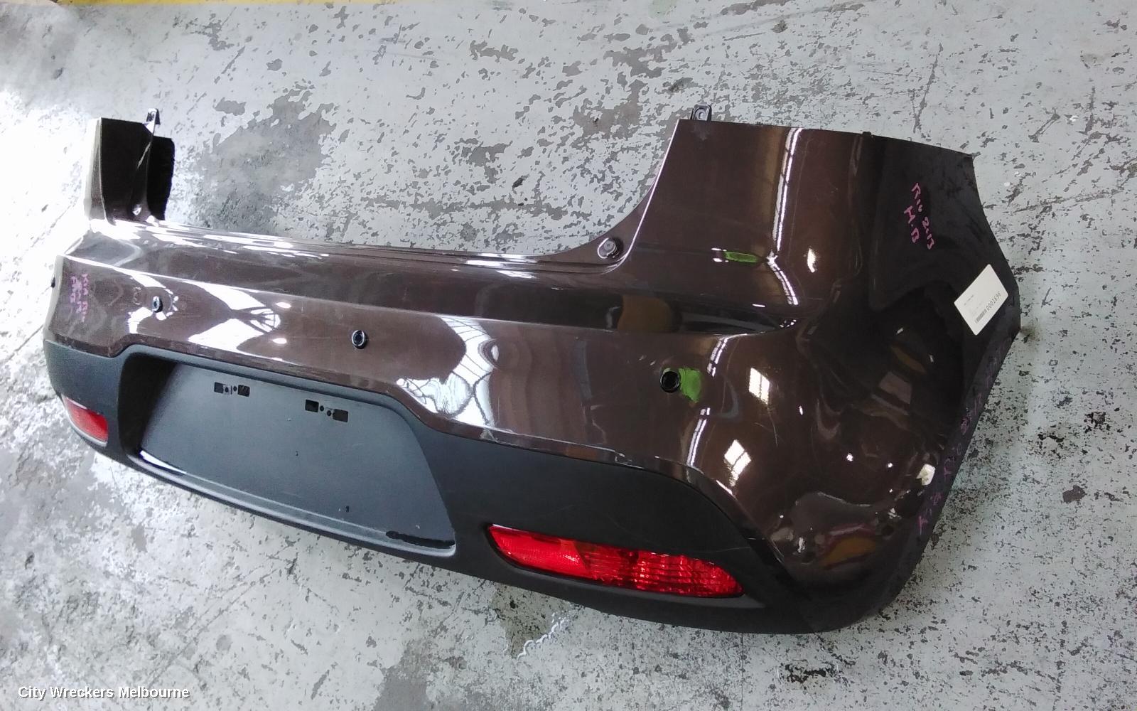 KIA RIO REAR BUMPER, UB, BUMPER BAR, 3DR/5DR HATCH, W/ PARK SENSOR TYPE, 08/2011 - 10/2014