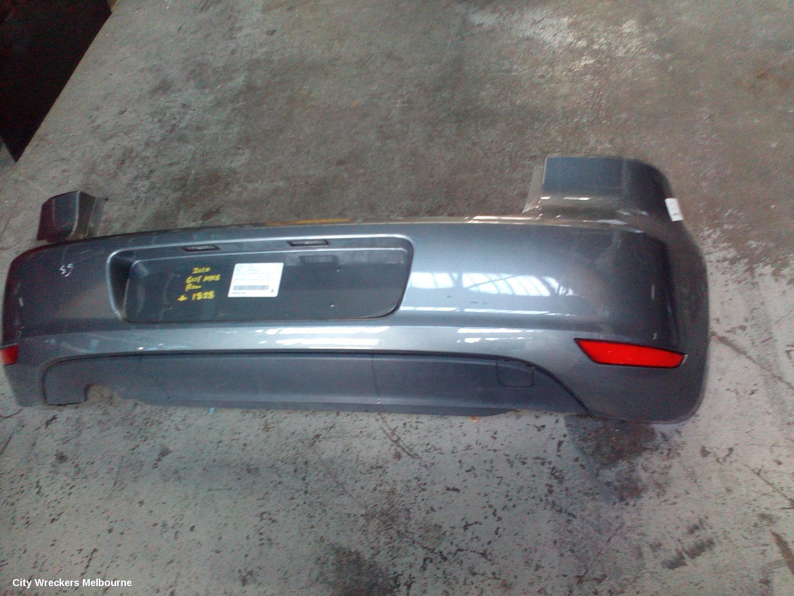 VOLKSWAGEN GOLF REAR BUMPER, GEN 6, HATCH, GTD, NON PARK SENSOR TYPE, 06/2010 - 12/2012