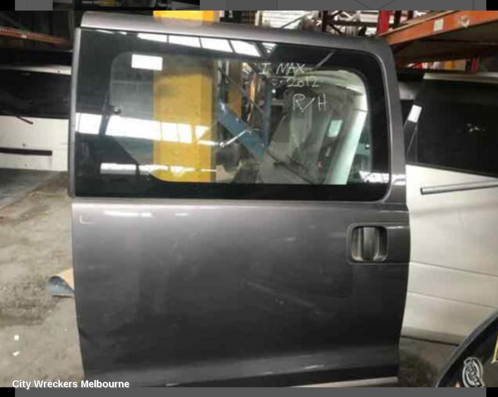 HYUNDAI ILOAD/IMAX RIGHT REAR DOOR, TQ, ILOAD, FIXED GLASS TYPE, 11/2007 - 03/2021