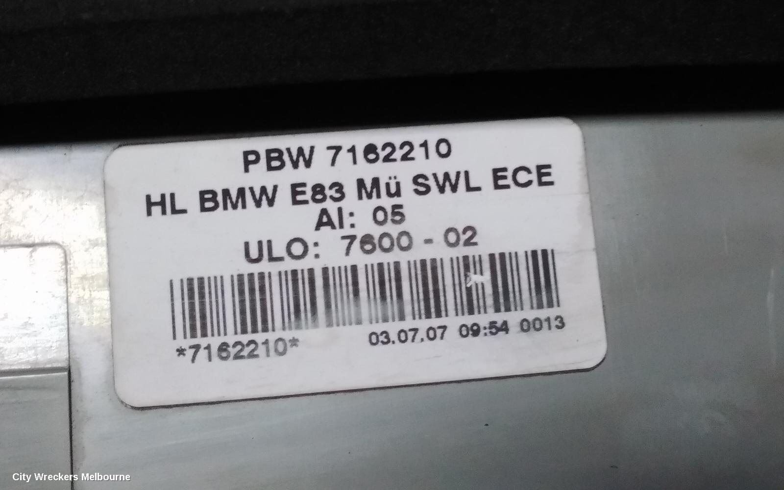 BMW X3 RIGHT TAILLIGHT, E83 08/2006 - 11/2010