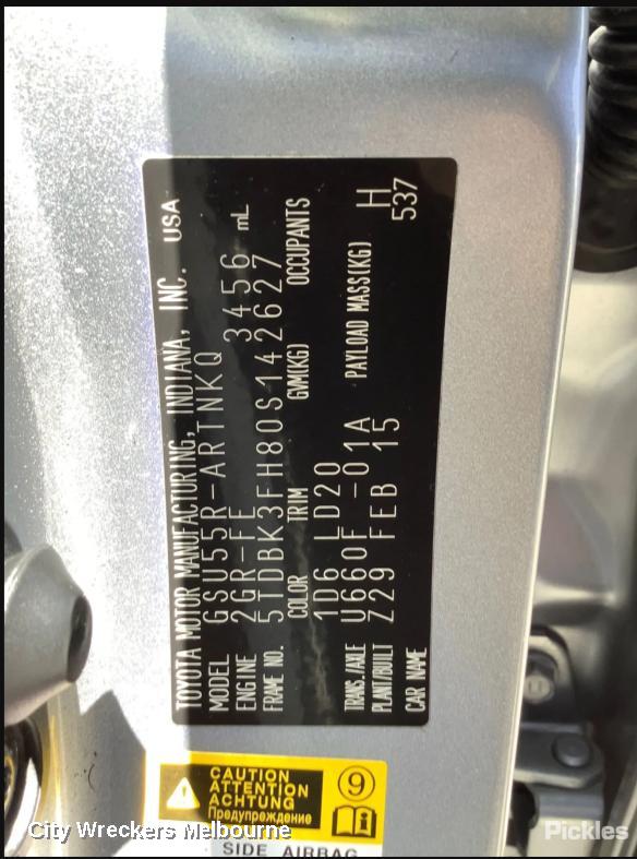 TOYOTA KLUGER ABS SENSOR, RH FRONT, XU50 SERIES, 12/2013 - 02/2021