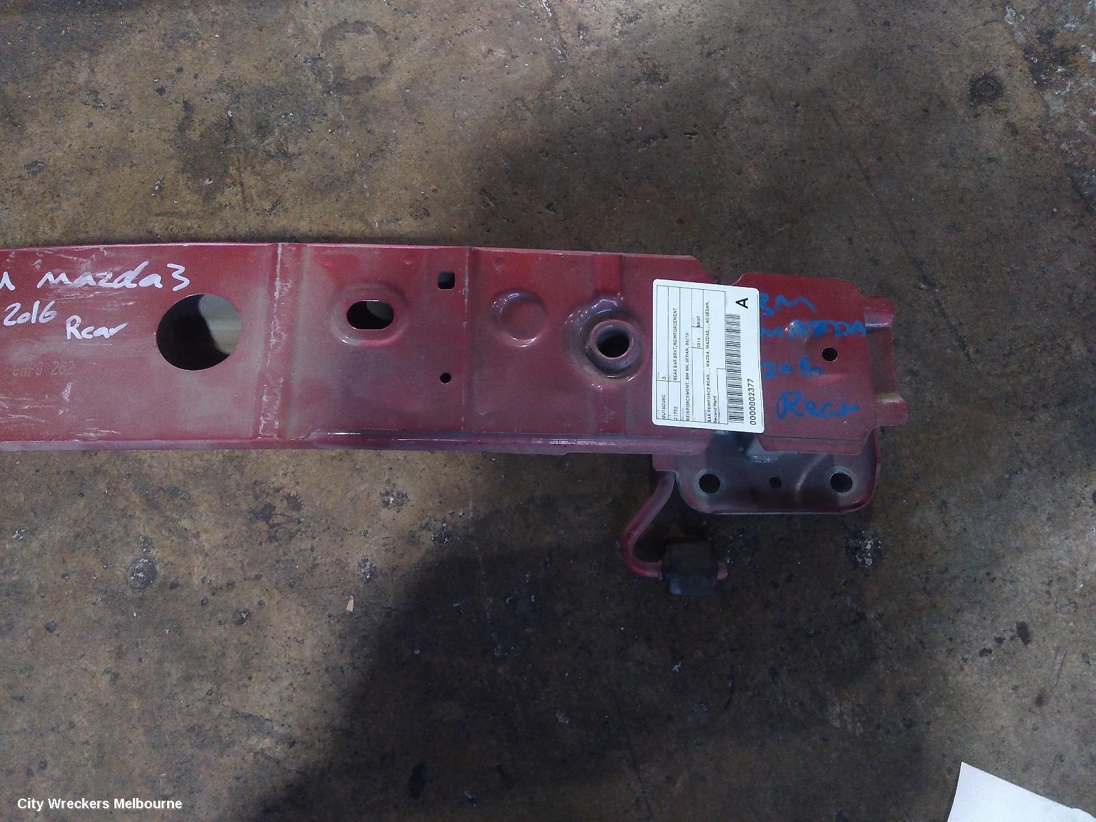 MAZDA 3 R/BAR BRACKET/REINFO, REINFORCEMENT, BM-BN, SEDAN, 06/2013 ONWARDS