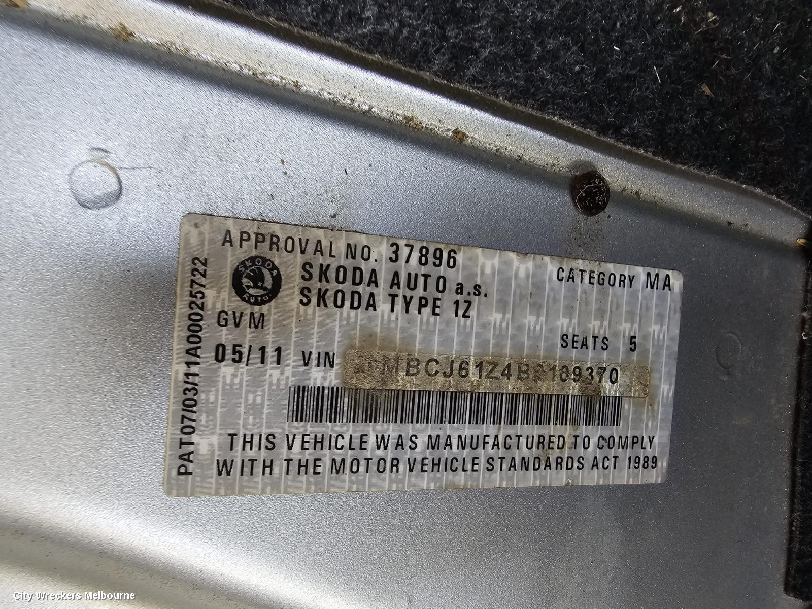 SKODA OCTAVIA SUNVISOR, 1Z, RH SIDE, 01/2004 - 10/2013