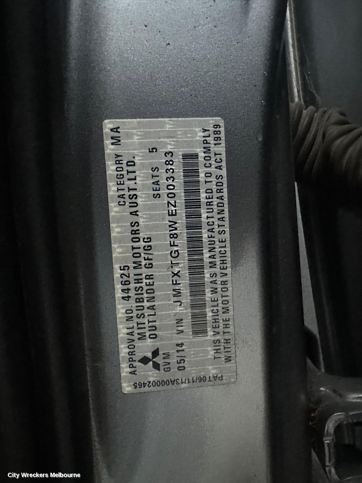 MITSUBISHI OUTLANDER PWR DR WIND SWITCH, RH FRONT (MASTER SWITCH), ZJ, 10/2012 - 03/2015