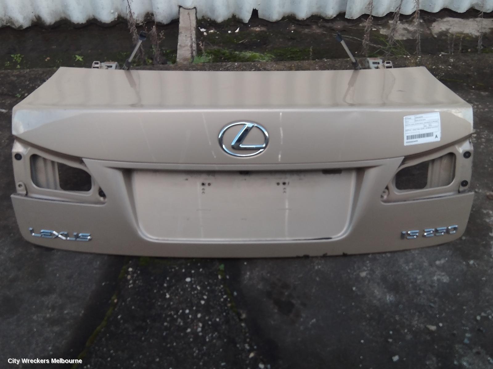 LEXUS IS250/IS250C BOOTLID/TAILGATE, BOOTLID, IS250, GSE20R, SEDAN, NON SPOILER, W/ REVERSE CAMERA TYPE, 11/2005 - 09/2010