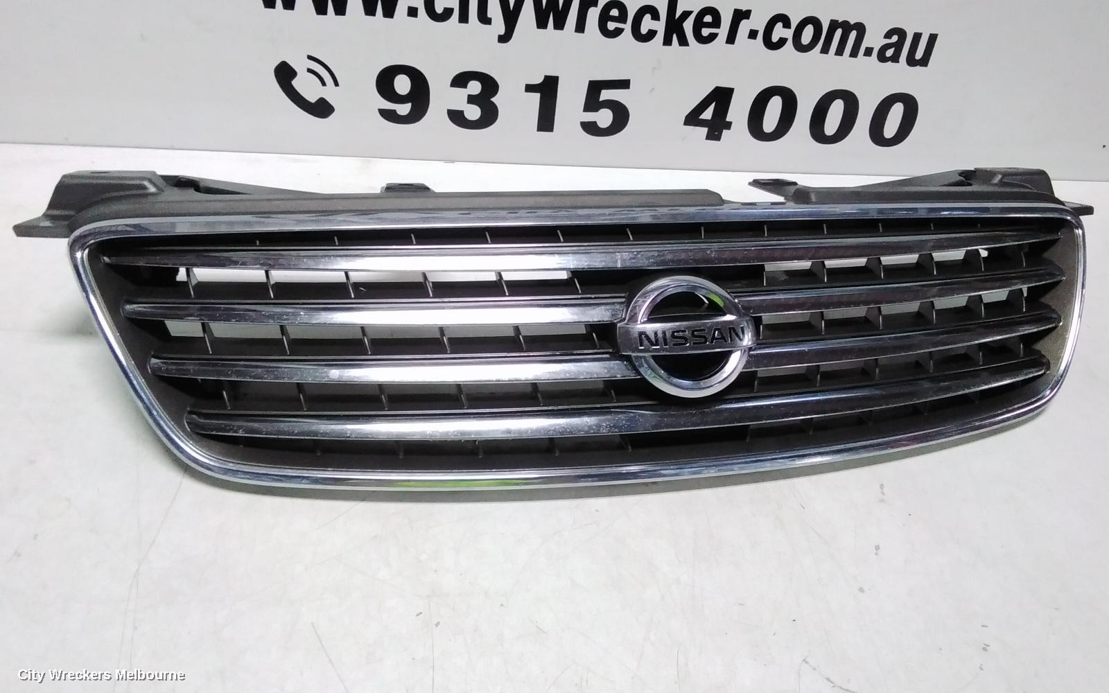 NISSAN PULSAR GRILLE, N16 SII, SEDAN, HORIZONTAL SLAT TYPE, 08/2003 - 12/2005