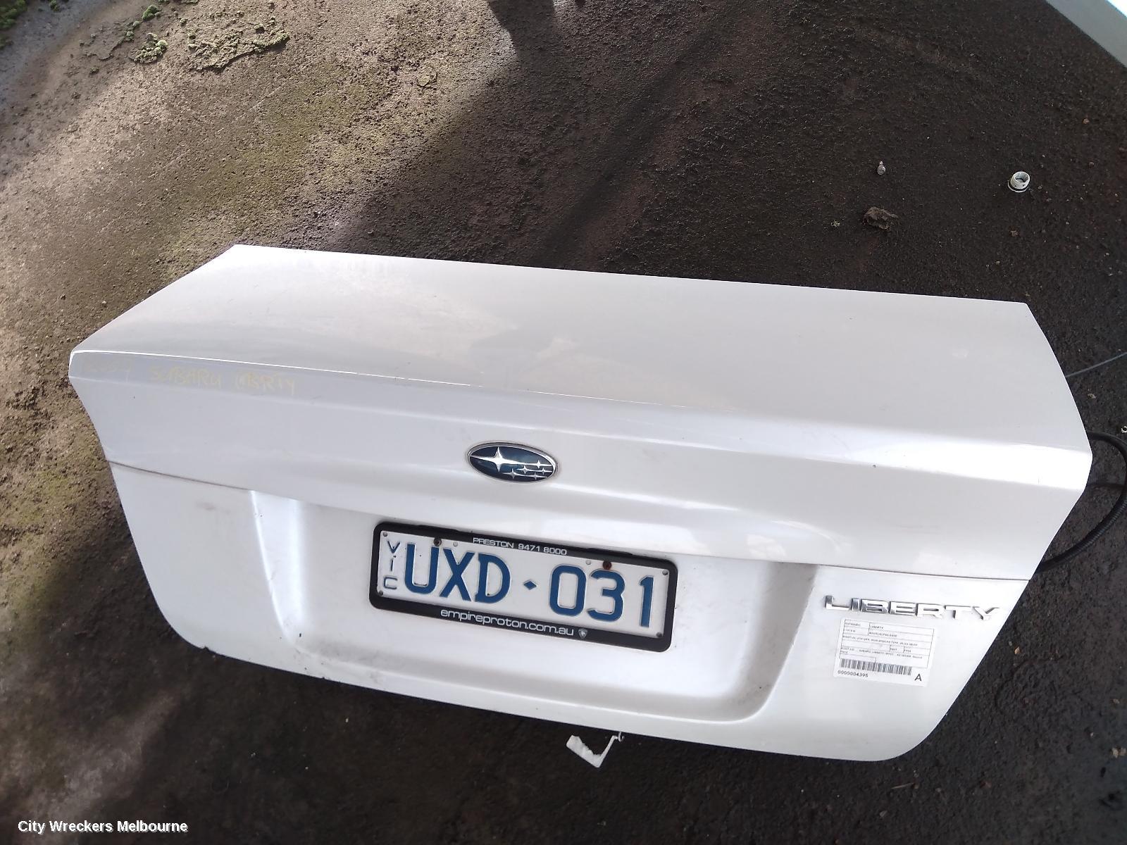 SUBARU LIBERTY BOOTLID/TAILGATE, BOOTLID, 4TH GEN, NON SPOILER TYPE, 09/2003 - 08/2009