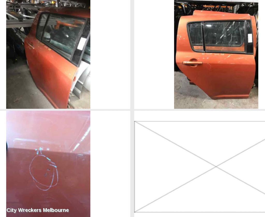 SUZUKI SWIFT RIGHT REAR DOOR, RS415/RS416, 09/2004 - 02/2011