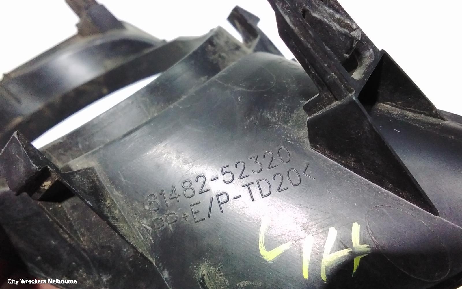 TOYOTA YARIS LEFT INDICATOR/FOG/SIDE, BUMPER FOGLAMP, NCP13#, 08/2011 - 06/2014