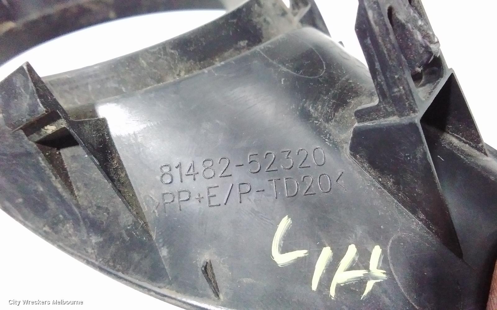 TOYOTA YARIS LEFT INDICATOR/FOG/SIDE, BUMPER FOGLAMP, NCP13#, 08/2011 - 06/2014