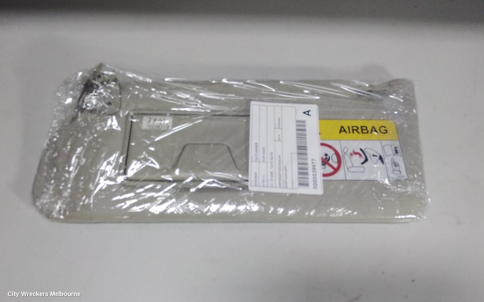 MITSUBISHI OUTLANDER SUNVISOR, ZJ, LH SIDE, 10/2012 - 03/2015