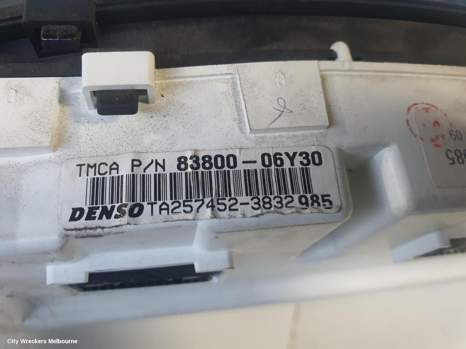 TOYOTA AURION INSTRUMENT CLUSTER, INSTRUMENT CLUSTER, TOURING/SPORTIVO, GSV40R, 09/2009 - 06/2012