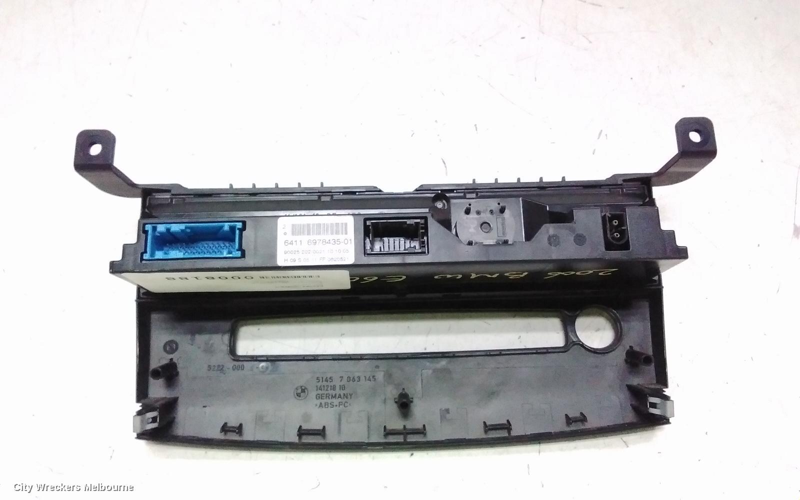 BMW 5 SERIES HEATER/AC CONTROLS, E60, STANDARD TYPE, 10/2003 - 03/2007