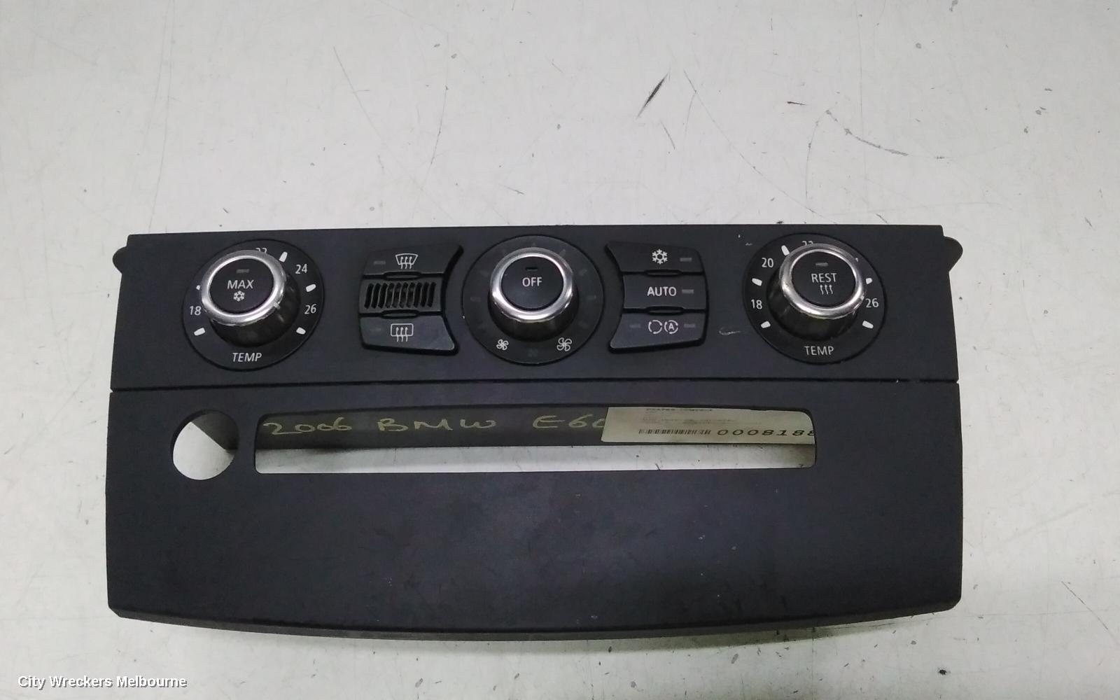 BMW 5 SERIES HEATER/AC CONTROLS, E60, STANDARD TYPE, 10/2003 - 03/2007