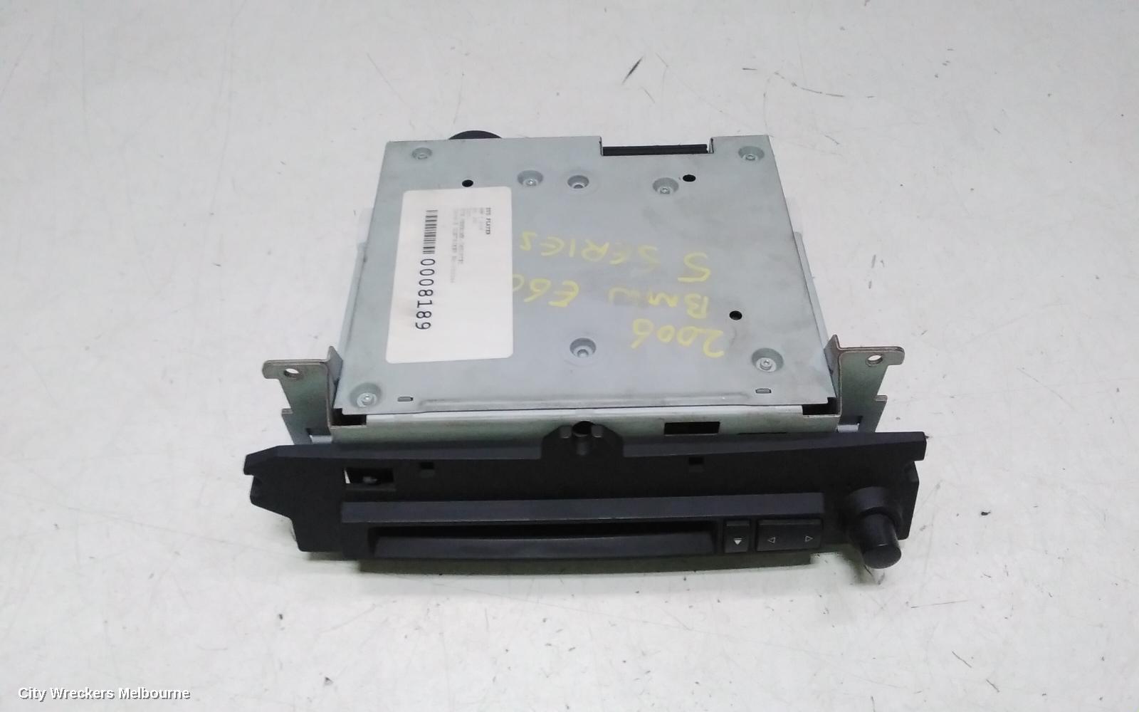 BMW 5 SERIES RADIO/CD/DVD/SAT/TV, 6 DISC CD STACKER (IN GLOVE BOX), E60/E61, 10/2003 - 04/2010