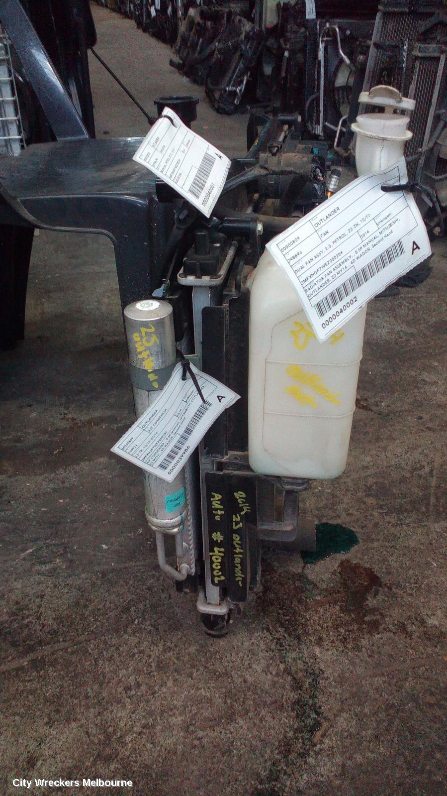 MITSUBISHI OUTLANDER FAN, DUAL FAN ASSY, 2.0, PETROL, ZJ-ZK, 10/2012 ONWARDS