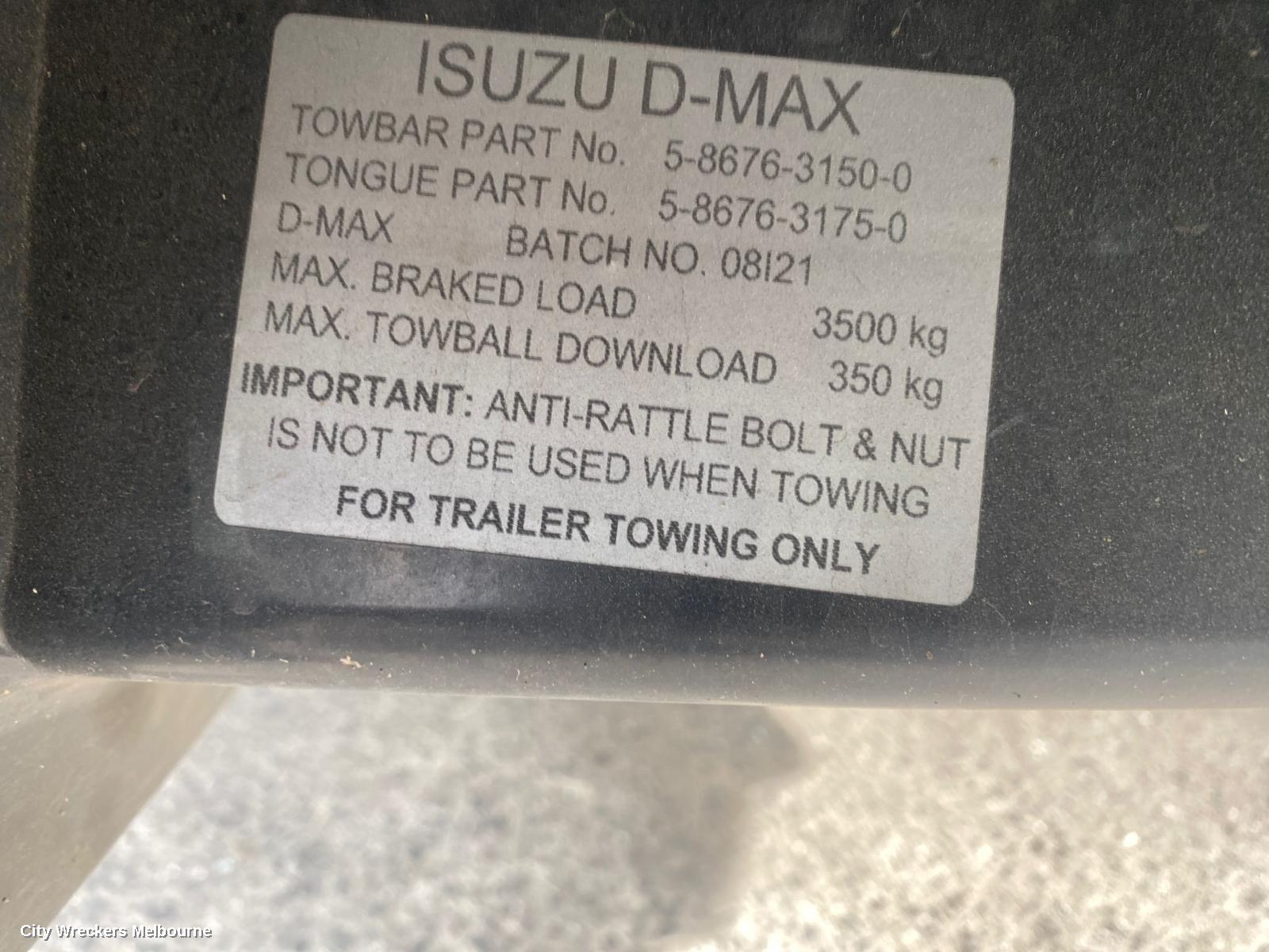 ISUZU DMAX PARTICULATE FILTER/DPF, DIESEL, 3.0, RG, 07/2020 ONWARDS