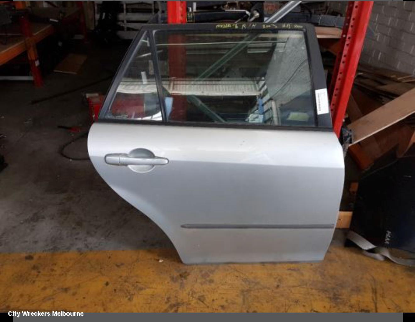 MAZDA 6 RIGHT REAR DOOR, GG, SEDAN, 09/2002 - 02/2008