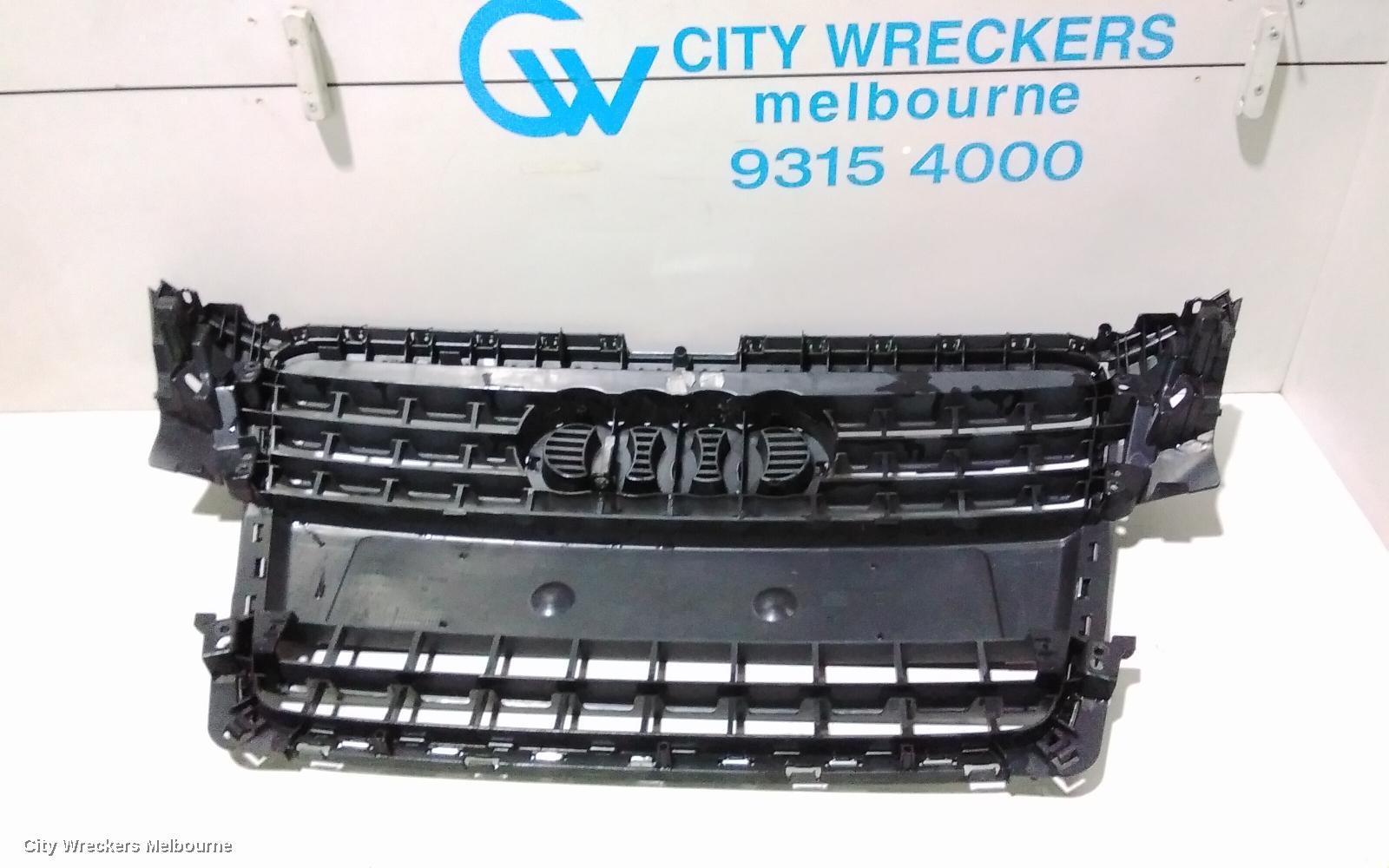 AUDI A4 GRILLE, RADIATOR GRILLE, B8 8K (A4), GREY, 02/2008 - 06/2012