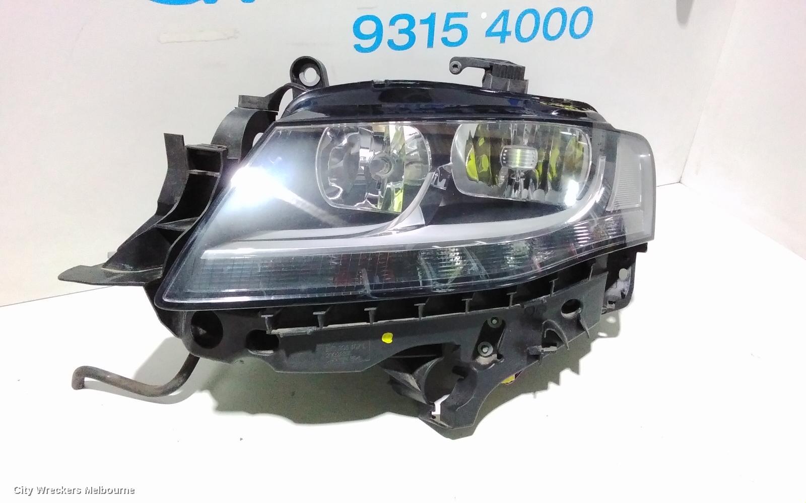 AUDI A4 LEFT HEADLAMP, B8 8K, HALOGEN TYPE, 02/2008 - 06/2012