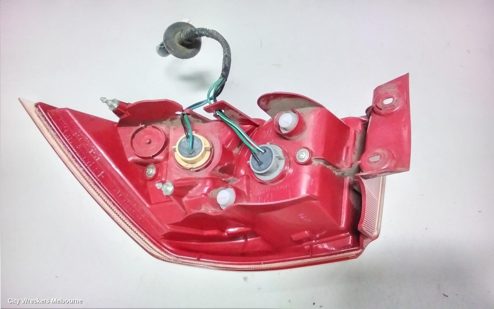 MITSUBISHI LANCER LEFT TAILLIGHT, CJ, SEDAN, RED INSERT TYPE, 07/2007 - 07/2009