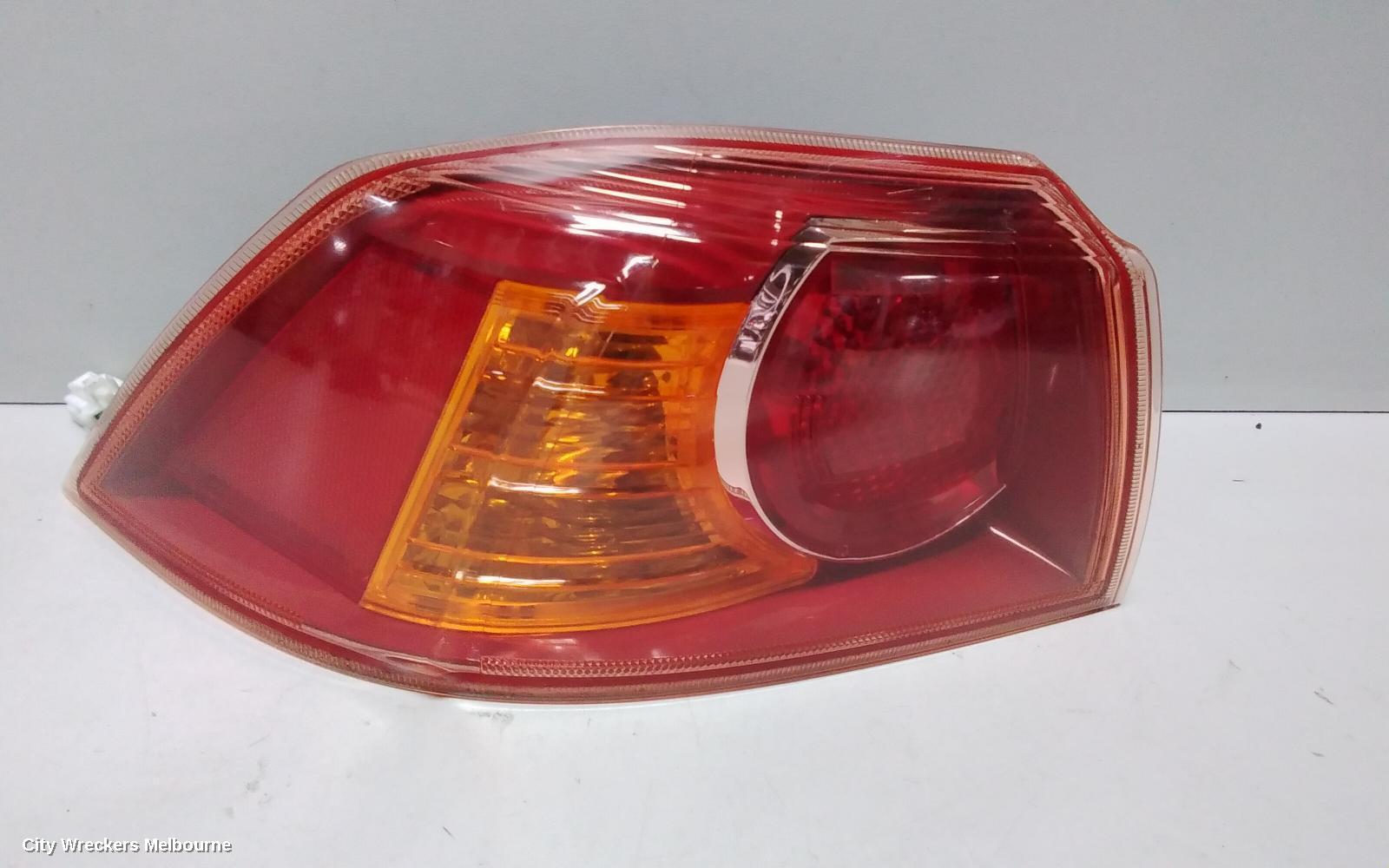 MITSUBISHI LANCER LEFT TAILLIGHT, CJ, SEDAN, RED INSERT TYPE, 07/2007 - 07/2009