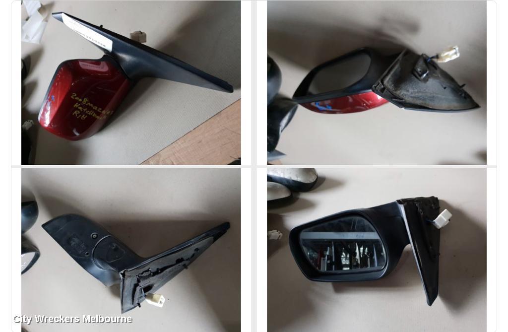MAZDA 3 RIGHT DOOR MIRROR, BK, POWER, SEDAN/HATCH, NON MPS, 3 WIRE TYPE, 10/2003 - 04/2009