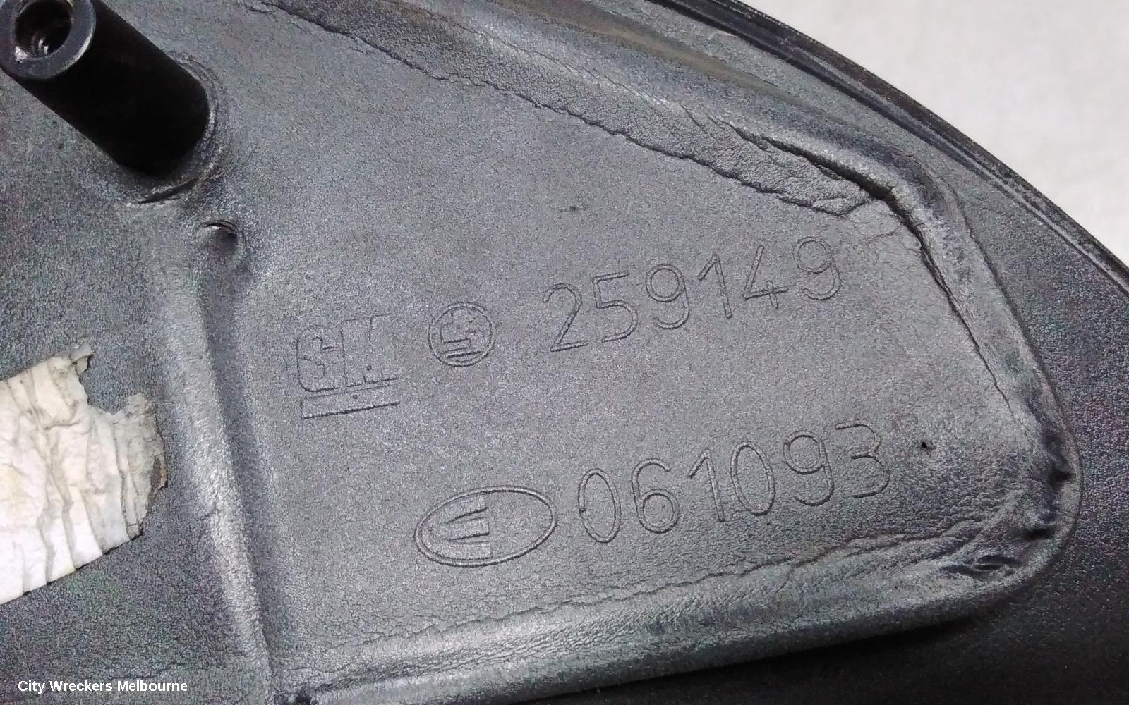 HOLDEN ASTRA LEFT DOOR MIRROR, TS, POWER, HATCH/SEDAN, PAINTED TYPE (SMOOTH FINISH), 09/1998 - 10/2006