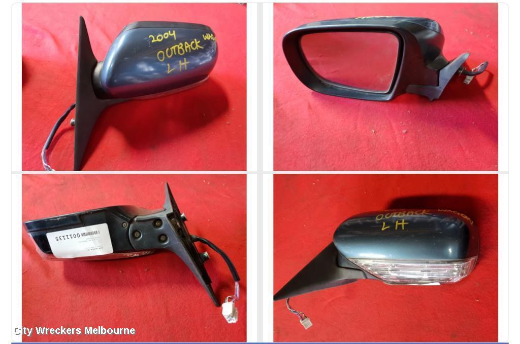 SUBARU OUTBACK LEFT DOOR MIRROR, 4TH GEN, 6 WIRE TYPE, 09/2003 - 09/2006