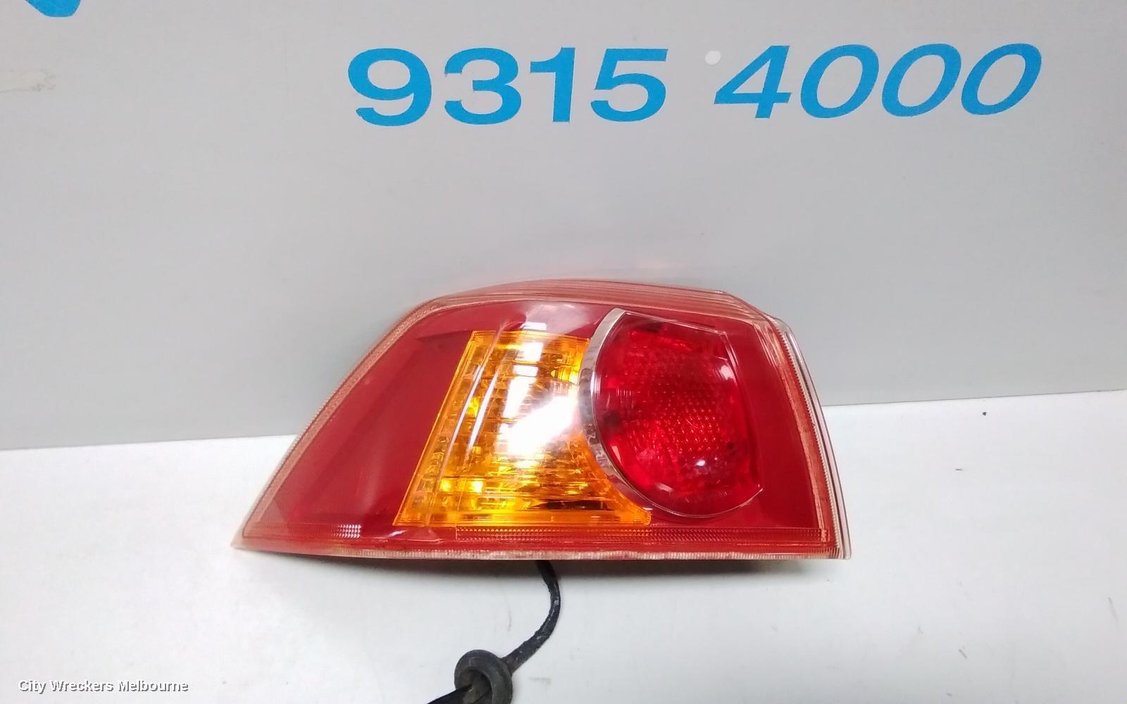 MITSUBISHI LANCER LEFT TAILLIGHT, CJ, SEDAN, RED INSERT TYPE, 07/2007 - 07/2009