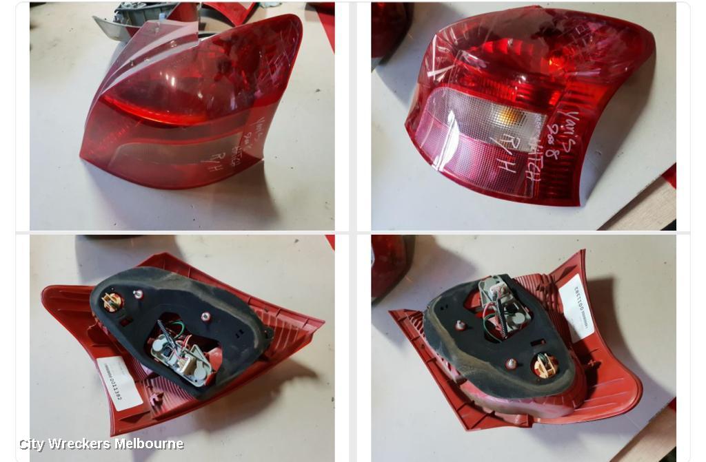 TOYOTA YARIS RIGHT TAILLIGHT, NCP9#, HATCH, LENS# 52-143, 10/2005 - 08/2008 (AUS ONLY)