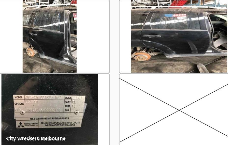 MITSUBISHI OUTLANDER RIGHT REAR DOOR, ZG, 11/2006 - 09/2009