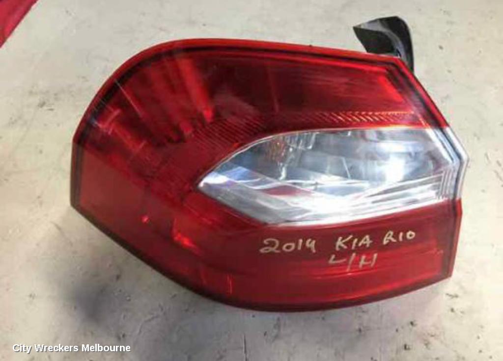 KIA RIO LEFT TAILLIGHT, UB, IN BODY, 3DR/5DR HATCH, STANDARD TYPE, 08/2011 - 11/2016