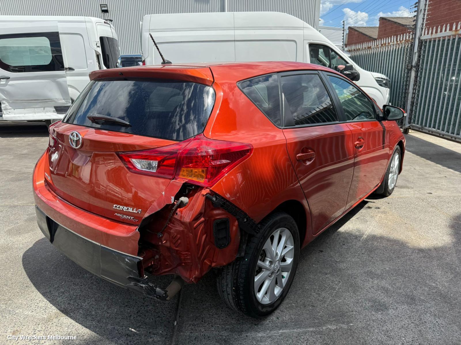 TOYOTA COROLLA LEFT TAILLIGHT, ZRE182R, HATCH, 10/2012 - 03/2015