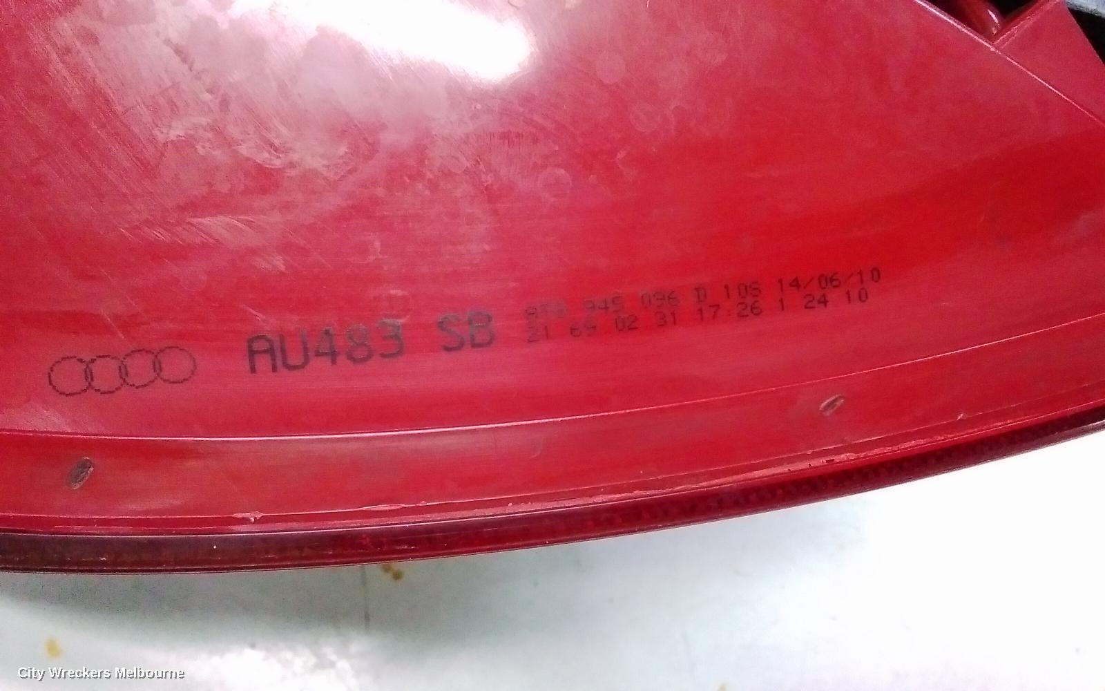 AUDI A5 RIGHT TAILLIGHT, A5/S5, 8T, HATCH, LED TYPE, 10/2009 - 11/2011