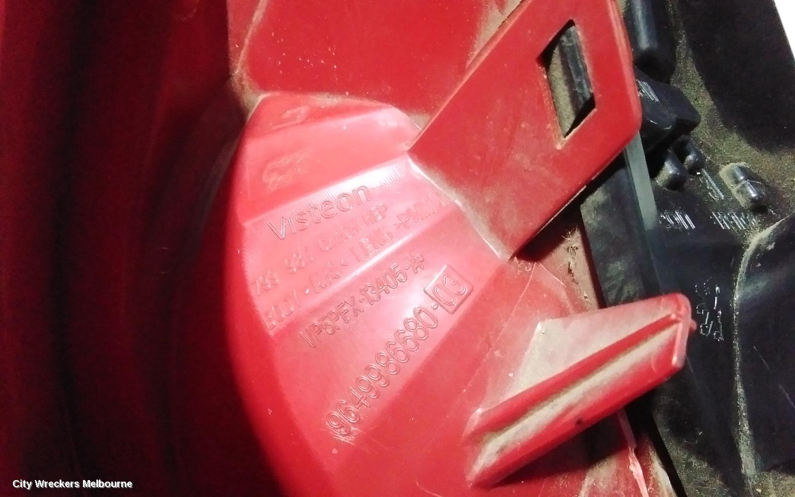 PEUGEOT 207 LEFT TAILLIGHT, HATCH, RED INDICATOR SECTION, A7, 04/2006 - 12/2012